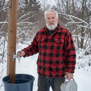 Russell, 71, Maine maple producer profile photo from Somerset County