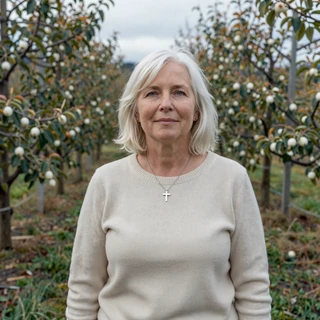 Margaret, a 68-year-old pear orchard farmer from Salem Oregon