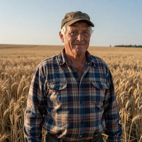 Henrik, a 67-year-old Norwegian-American wheat farmer from Fargo North Dakota