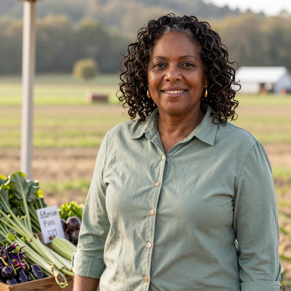 Patricia, a 56-year-old vegetable and tobacco farmer from Petersburg Virginia